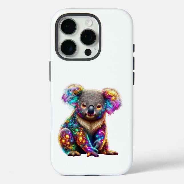 "Glowing Colourful Koala - Radiant Wildlife Art" Case-Mate iPhone Case (Back)