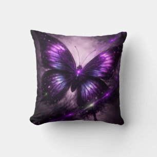 Glowing Cosmic Butterfly Decor Cushion