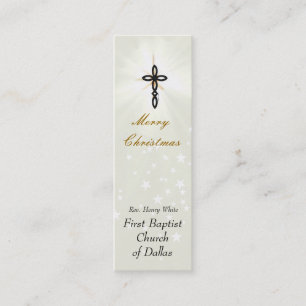 Glowing Cross Religious Business Card
