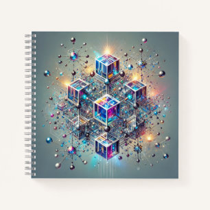 Glowing Cubes & Molecular Grid Design Notebook