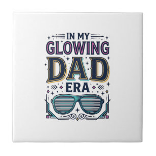 Glowing Dad Era Retro Neon Sunglasses Shirt_1 Ceramic Tile