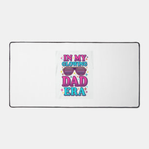 Glowing Dad Era Vintage Engraving Shirt Design_1 Desk Mat