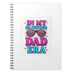Glowing Dad Era Vintage Engraving Shirt Design_1 Notebook