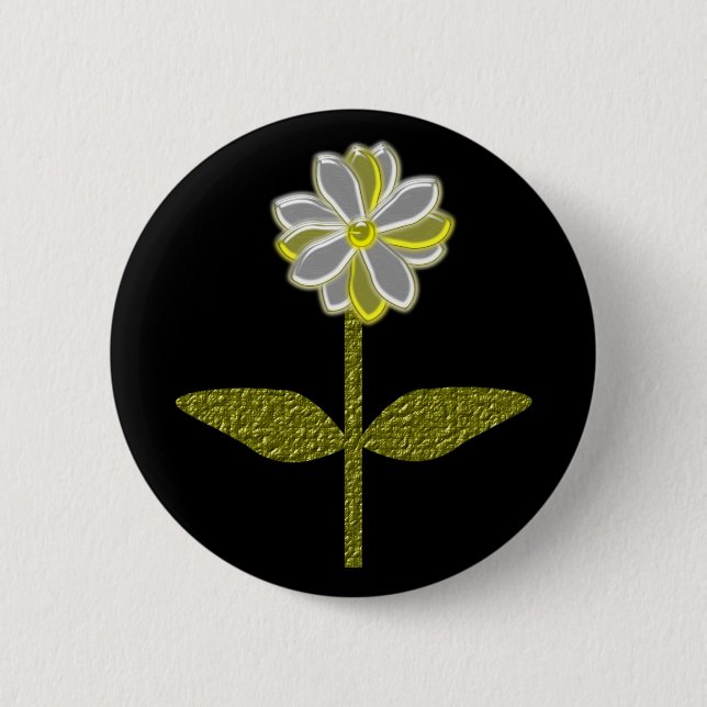 Glowing Daisy Flower Button (Front)