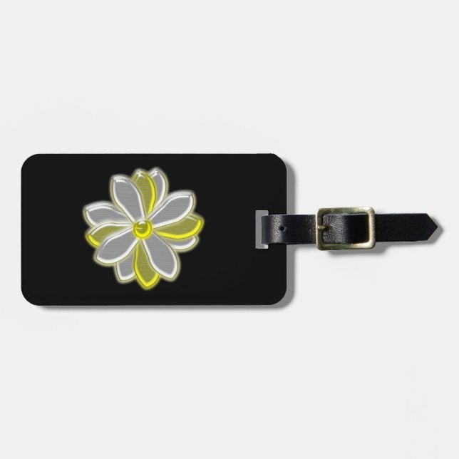 Glowing Daisy Flower Custom Luggage Tag (Front Horizontal)