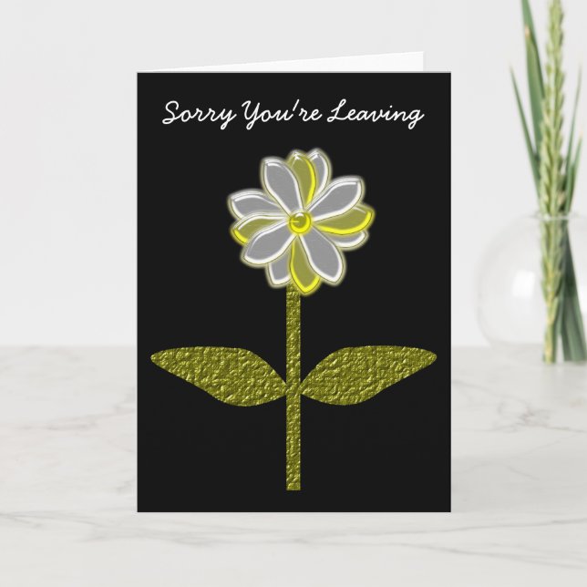 Glowing Daisy Flower Customisable Greeting Card (Front)