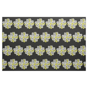 Glowing Daisy Flower Floral Patterned Craft Fabric