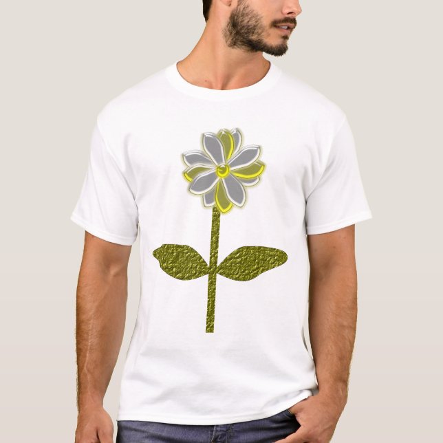 Glowing Daisy Flower Girls T shirt (Front)