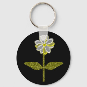 Glowing Daisy Flower Keychain
