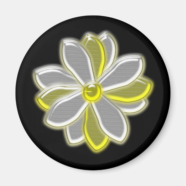 Glowing Daisy Flower Magnet (Front)