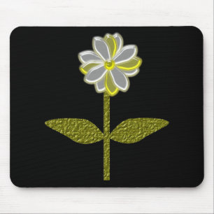 Glowing Daisy Flower Mousepad