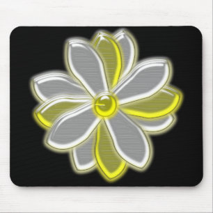 Glowing Daisy Flower Mousepad