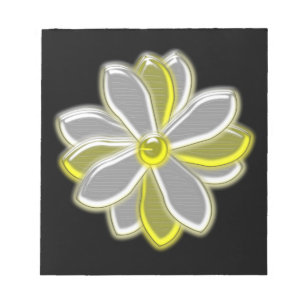 Glowing Daisy Flower Notepad