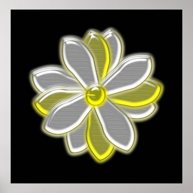 Glowing Daisy Flower Print (Front)