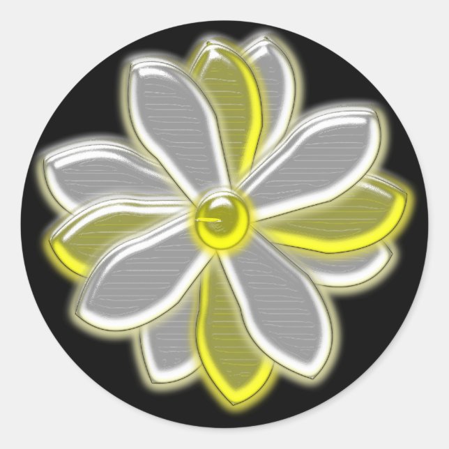 Glowing Daisy Flower Sticker (Front)