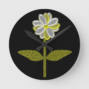 Glowing Daisy Flower Wall Clock