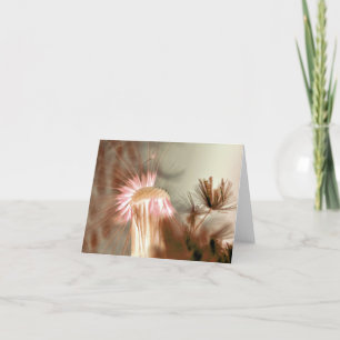 Glowing Dandelion Blank Thank You Card