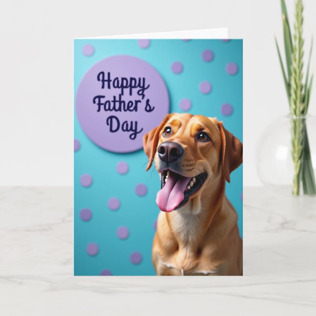 Glowing Dog Fathers Day Card (Front)