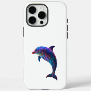 Glowing Dolphin Art iPhone 16 Pro Max Case