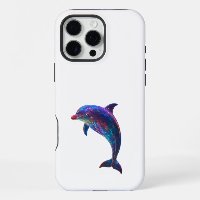 Glowing Dolphin Art  iPhone Case (Back)