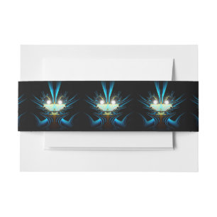 Glowing Eyes Blue Alien Invitation Belly Band