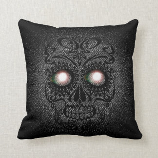 Glowing Eyes Skull Cushion