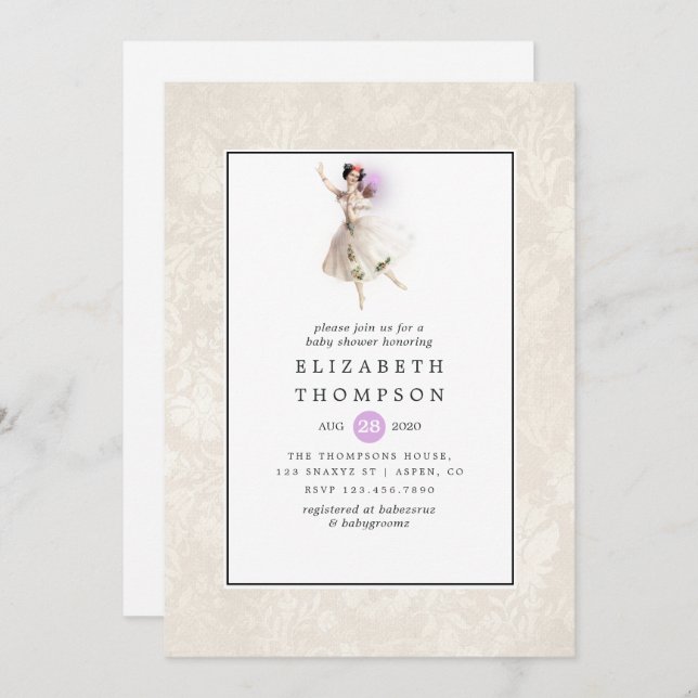 Glowing Fairy Baby Shower Invitation (Front/Back)