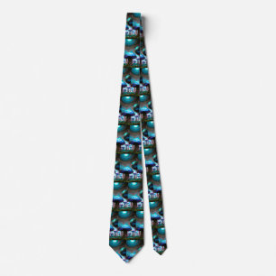 Glowing fantastic mushrooms tie