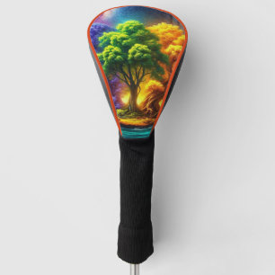 Glowing Fantasy Tree Scene Golf Head Cover