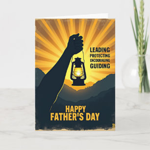 Glowing Fathers Day Scene Card