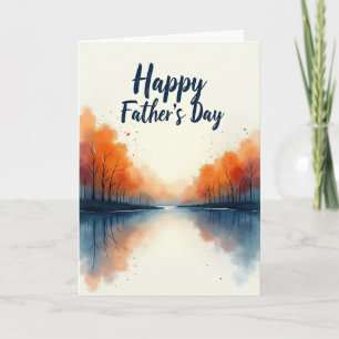 Glowing Fathers Day Trees Card