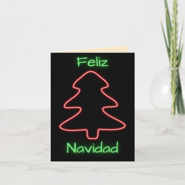 Glowing Feliz Navidad Card (Front)
