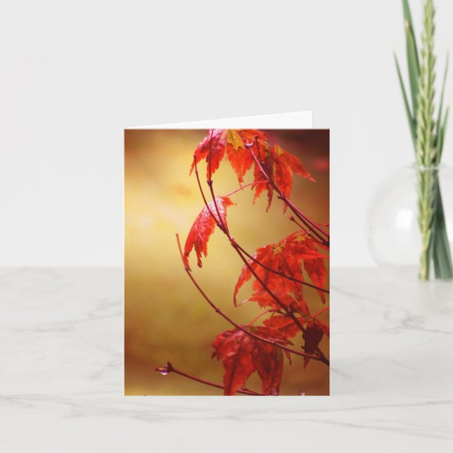 Glowing Fire Blank Note Card (Front)