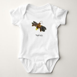 Glowing Firefly Lampyridae Personalised Baby Bodysuit