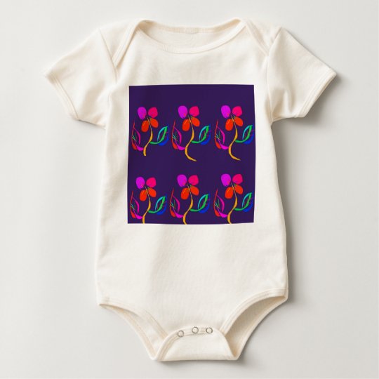 Glowing Flowers Baby Bodysuit