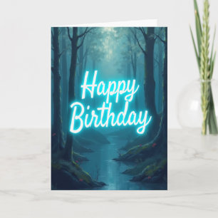 Glowing Forest Birthday Card