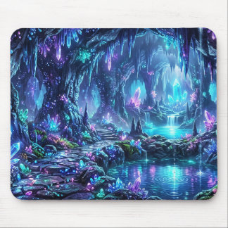 Glowing Forest with Lake Mouse Pad