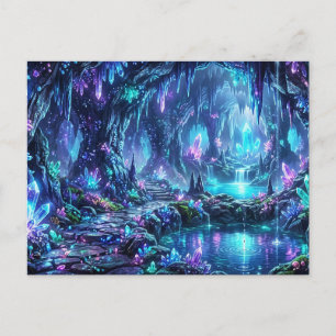 Glowing Forest with Lake Postcard