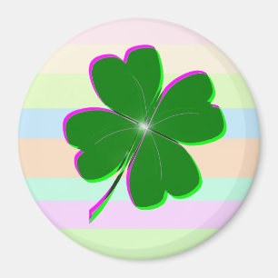 Glowing Four Leaf Clover Magnet