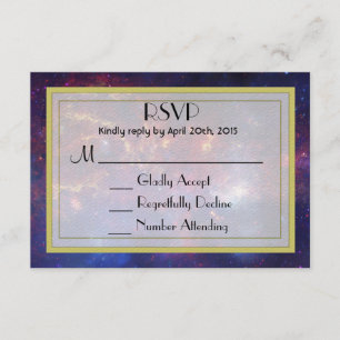 Glowing Galaxy in Outer Space RSVP Card