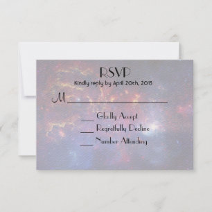 Glowing Galaxy in Outer Space RSVP Card