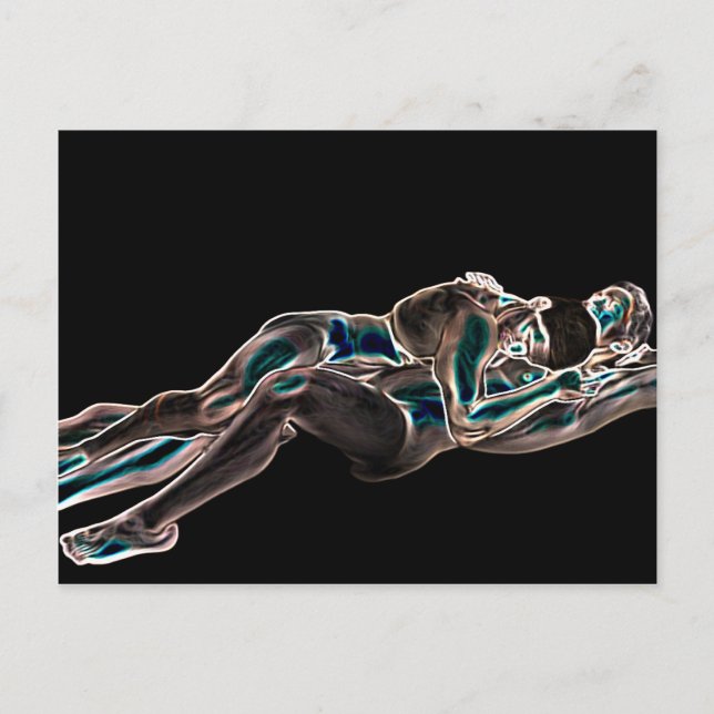 Glowing Gay Love Postcard (Front)