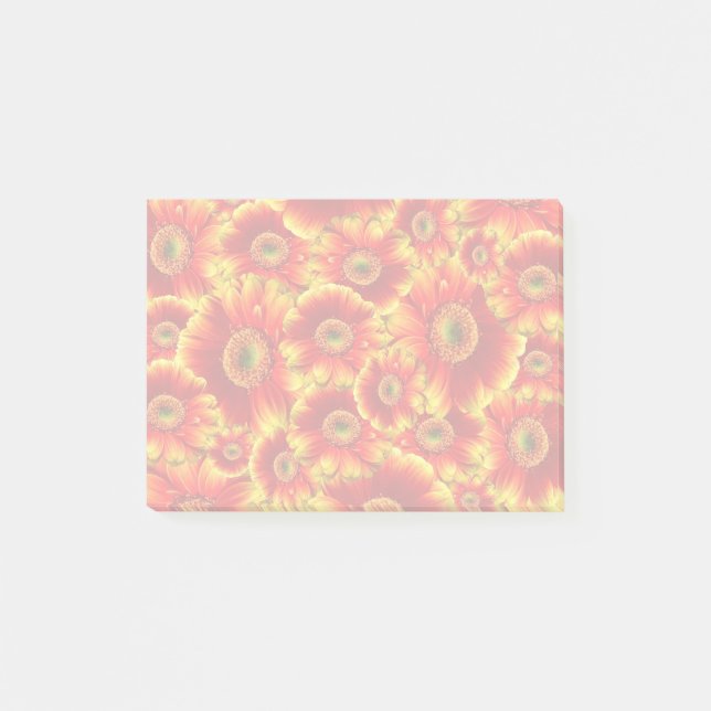Glowing Gerbera Daisies Post-it Notes (Front)