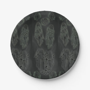 Glowing Ghosts Paper Plate