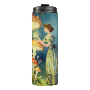 Glowing giant mushroom garden thermal tumbler