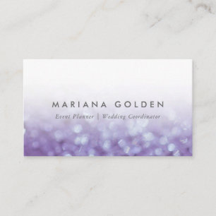 Glowing Glittering Bokeh Glitter Business Card