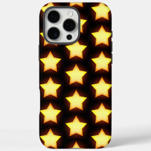 Glowing Golden Star Pattern iPhone 16 Pro Max Case