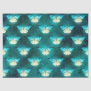 Glowing Green Butterfly Decoupage Tissue Paper