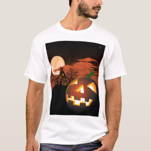 Glowing Halloween Pumpkin Spooky T-Shirt