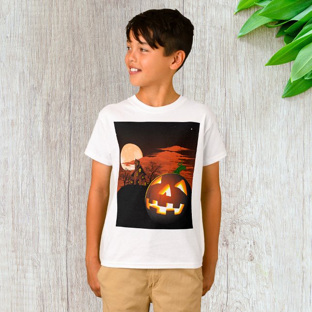 Glowing Halloween Pumpkin Spooky T-Shirt (Creator Uploaded)